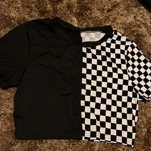 Black and white crop top